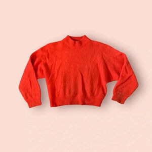 Vintage cropped angora blend sweater